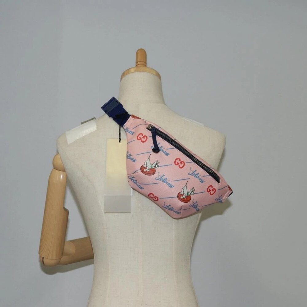 GUCCI Children GUCCIxThe Jetsons Waist bag PVC Pink Silver 502095 Auth 123063M